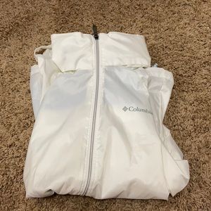 never worn Columbia rain jacket